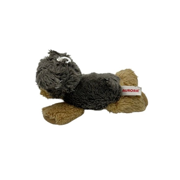 Aurora 2021 brown and gray dog plush stuffed animal toy - Picture 2 of 7